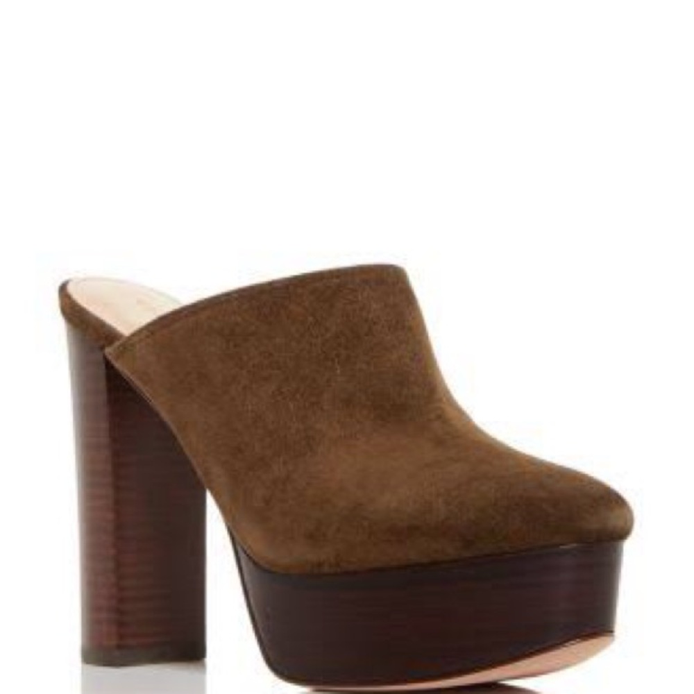 Veronica Beard Hazelwood Suede Platform Mules